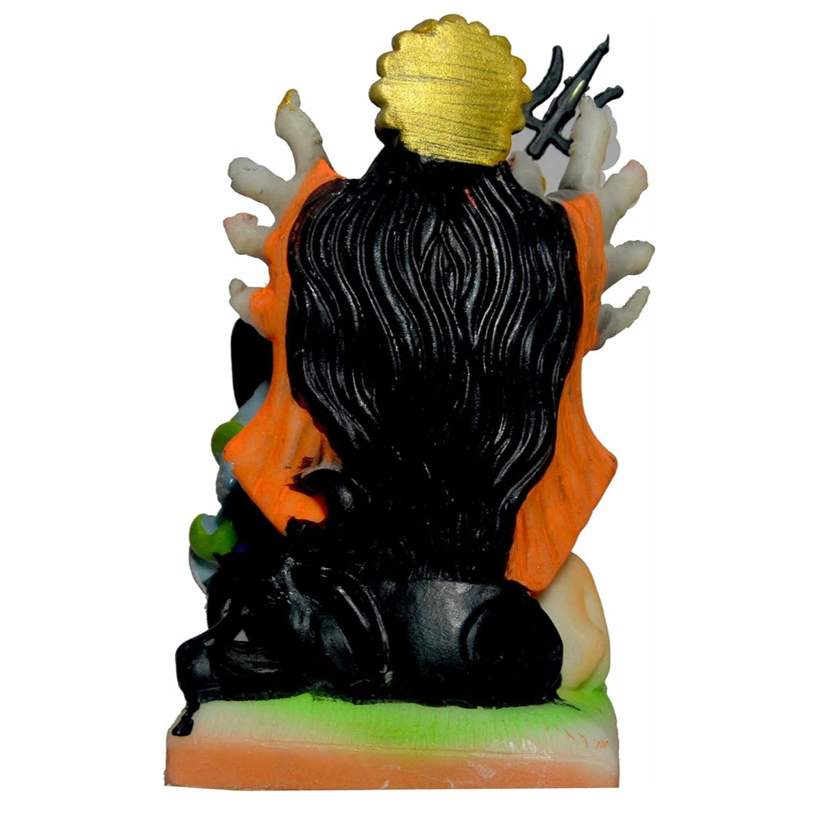 Fashtales Handicrafts Maa Durga Murti, Idol, Statue for Home puja and Durga puja in Medium Size Multicolour, UNBREAKABLE-17 cm, Polyvinyl Chloride