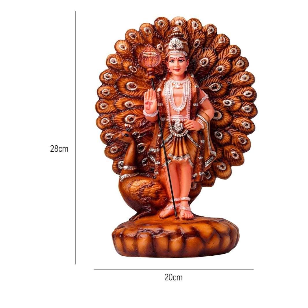 Fashtales handicrafts Lord Murugan Showpiece - Decorative Hindu God Kumaraswamy Idol