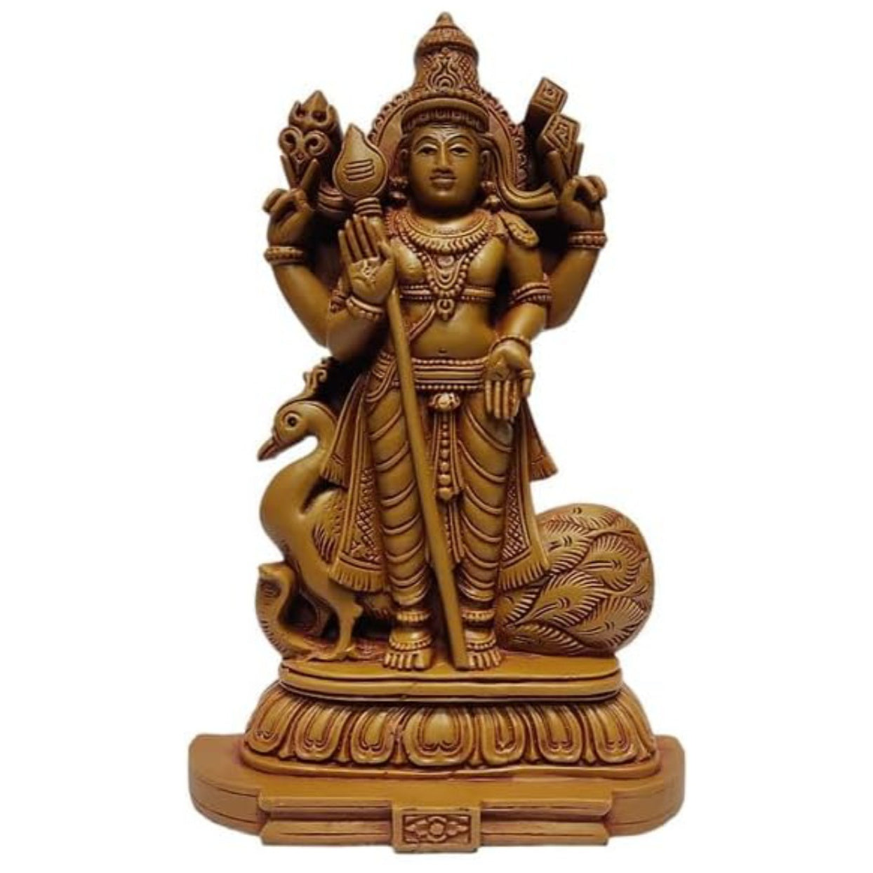 Fashtales handicrafts Wooden Finish Lord Murugan Kartikeya