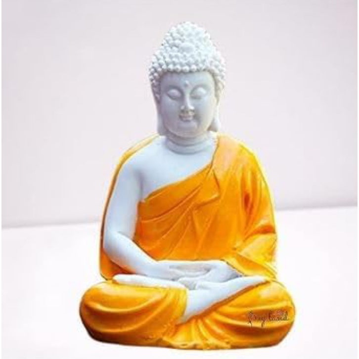 Fashtales handicrafts Handcrafted Polymarble Meditation/Dhyan Buddha Statue