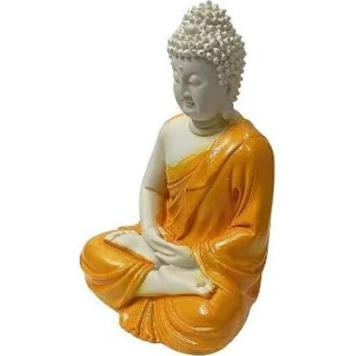 Fashtales handicrafts Handcrafted Polymarble Meditation/Dhyan Buddha Statue