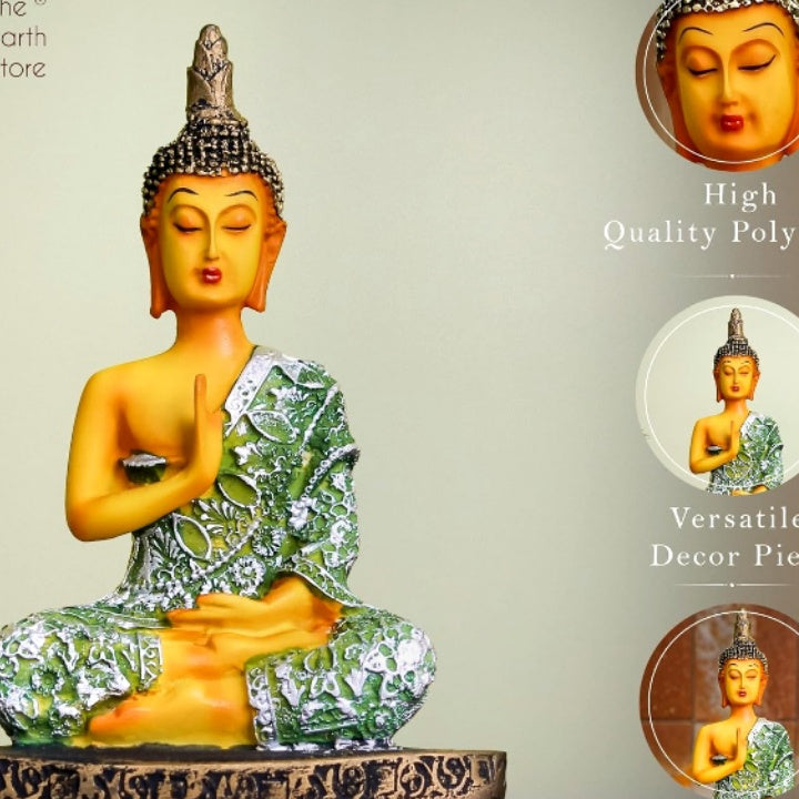 Fashtales handicrafts Poly Resin Sitting Wisdom Lord Buddha