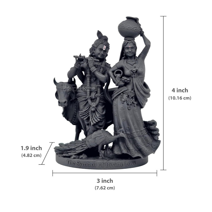 Fashtales handicrafts Radha Krishna 3D Printed UV Resin Statue