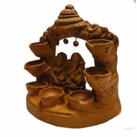 TerraCotta Laxmi Vinayagar 7 Set Pair Diya For Diwali / Pooja Celabration
