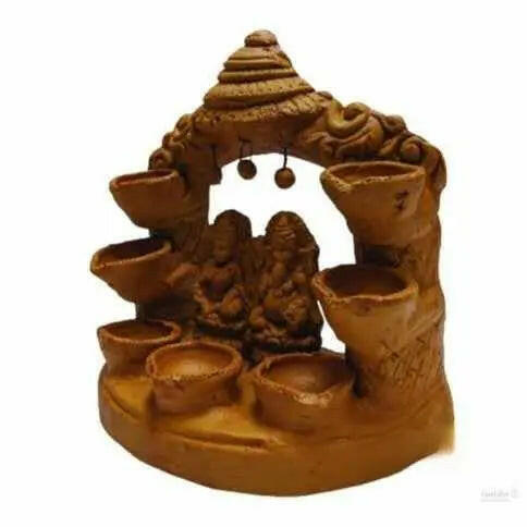 TerraCotta Laxmi Vinayagar 7 Set Pair Diya For Diwali / Pooja Celabration
